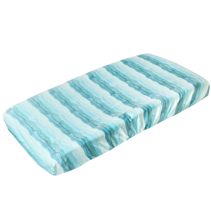 Copper Pearl Premium Diaper Changing Pad Cover - Waves